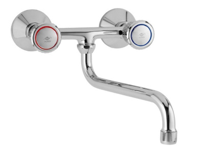 301 FAVORIT CER  Смеситель для мойки, настенный, излив 200 мм. с керамической кран-буксой MOFEM