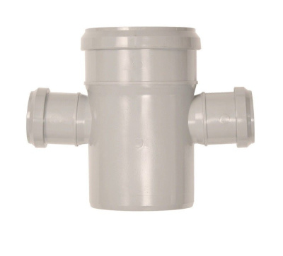 Крестовина одноплоскостная канализационная DN 110x110x50x87мм белая бесшумная Синикон КОМФОРТ