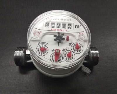 Счётчик ГВС ZENNER ETW-N-MZ,Dn15,монт.длина 110, крыльчатый,одноструйный,резьбовой