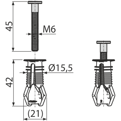 Дюбель ALCAPLAST P113 для верхнего монтажа сидения