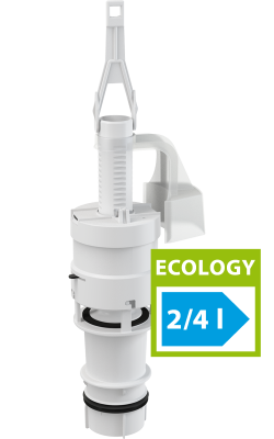 Сливной механизм ALCAPLAST A06Е ECOLOGY для скрытых систем инсталяции, АБС пластик