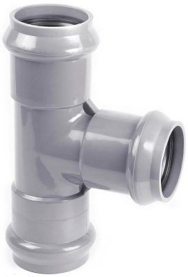 Тройник раструбный напорный НПВХ  DN Ø 110 х 110 x 45°  Хемкор           