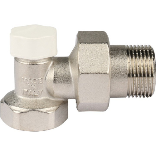 Клапан запорно-балансировочный угловой 3/4" со сгоном. Резьба внут - нар  SVL 1156 000020 STOUT