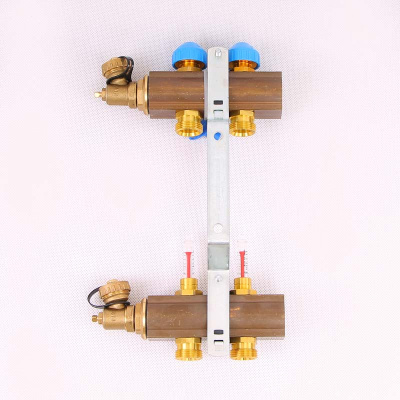 Коллекторная группа 1х 3/4" на 2 контура с расходомерами HKV/T  WATTS теплый пол