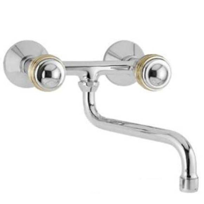 301 REGIA  Смеситель для мойки, настенный, излив 200 мм. с классической кран-буксой MOFEM 