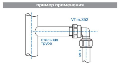 Угольник обжимной с переходом на вн. р. 32х1,1/4"                            VALTEC VTm.352.N.003207