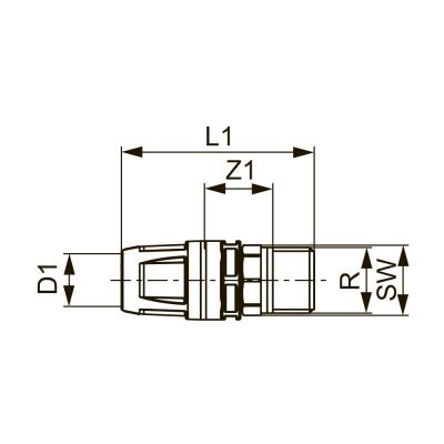 Соединение наружная резьба  50 х 1,1/2" PPSU-бронза TECElogo-Push 8713110