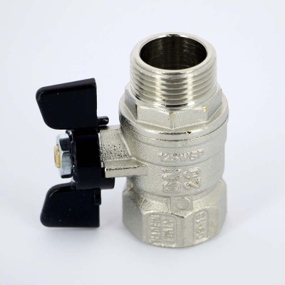 607 Кран шаровый бабочка 3/4'' внутренняя-наружная резьба  BUGATTI  ARIZONA 