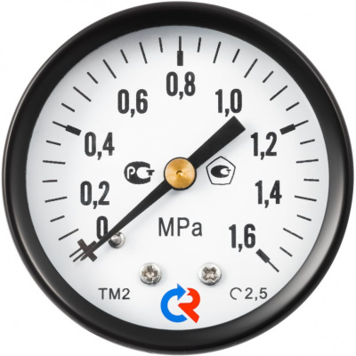 Манометр общетехнический ТМ-510Т  0 - 40 МПа Ø 100 M12x1,5 подкл. аксиальный (осевое/заднее) IP40
