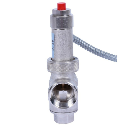 Термоклапан для твердотопливных котлов 1/2", капиляр, 1300 мм.  SVS-0007-000015 STOUT