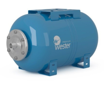 Бак мембранный горизонтальный Wester Premium 100 литров, подкл. 1" нержавеющий контрфланец WAO100P