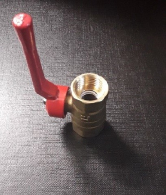 Кран шаровой 11Б27п1 Г/Г рукоятка- рычаг Ду 40 муфтовый, внутренняя- внутренняя 1 1/2"