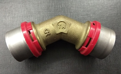 Угол 40 х 40 пресс 45°TIEMME Металлопластик 1650124