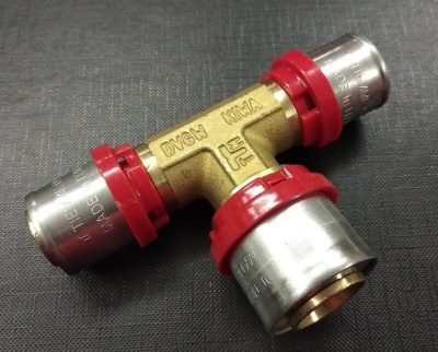 Тройник 32 х 40  x 32 Редукционный  пресс TIEMME  Металлопластик 