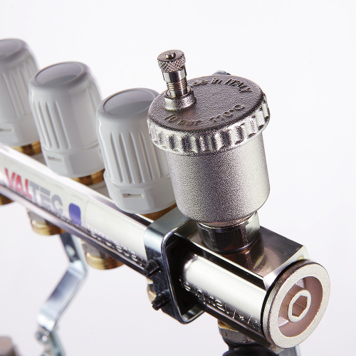 Коллекторная группа в сборе, 1"х4 вых. Евроконус 3/4" VALTEC VTc.594.EMNX.0604