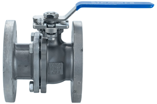 Фланцевый кран шаровой 1" DN 25  AISI 304 ДВУСОСТАВНОЙ из нержавеющей стали