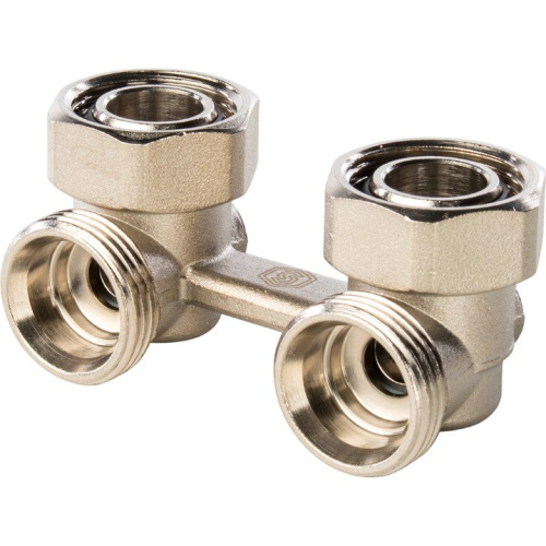 Узел для подключения радиатора 3/4 угловой для двухтрубной системы 120°С  SVH-0004-000020 STOUT