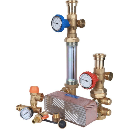 Насосная группа с теплообменником 28 пластин, без насоса в теплоизоляции