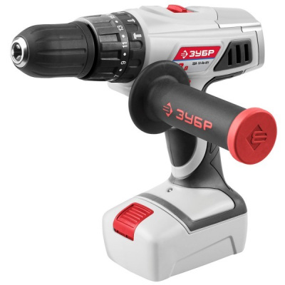 Дрель-шуруповерт аккумуляторная Li-ion 18В,крутящий момент 54/27Hm ,16 уровней + удар,КОМПЛЕКТ+,ЗУБР