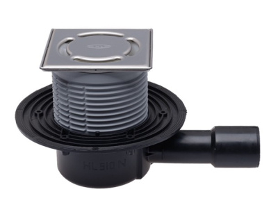 HL510N-3000 DN 50/40 Трап с подрамником из нержавеющей стали   решетка 115х115