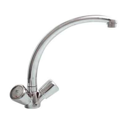 112 TRIGO  Смеситель для мойки, излив 210 мм. с классической кран-буксой MOFEM