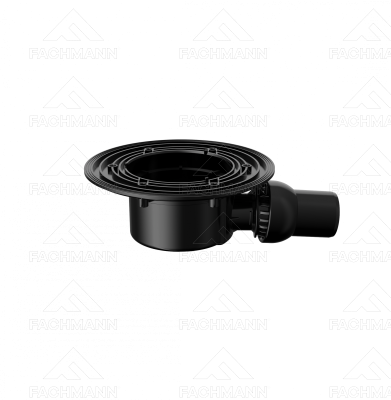 Трап регулируемый T 520.0 PDsB 145x145 горизонтальный шарнирный выпуск DN50 с "сухим" сифоном, решет