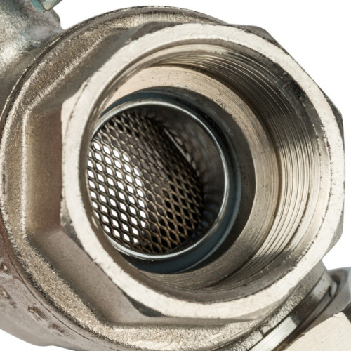 Кран шаровой с фильтром  3/4" резьба вн.-вн., ручка рычаг STOUT