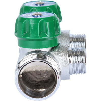 Коллектор хромированный 1" х 2 х 1/2" SMB-6849-011202 STOUT под плоское уплотнение