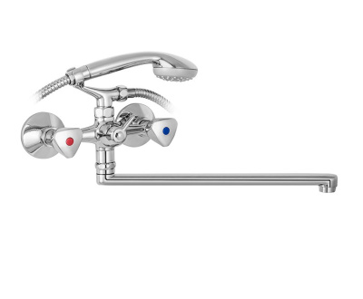 607 Е NOVA CER  Смеситель для ванны-умыв.с пл. изл 330 мм. с держат. с керамческой кран-буксой MOFEM