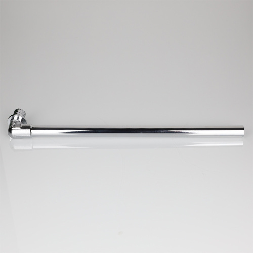 Угловой аксиальный фитинг с хромированной латунной трубкой короткий 20(2,8)х15 L 300 мм