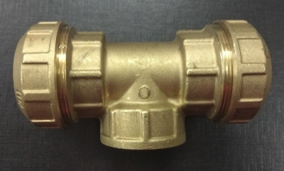 Тройник  63 х 2" ВР х 63  Латунь для труб ПНД  Itap