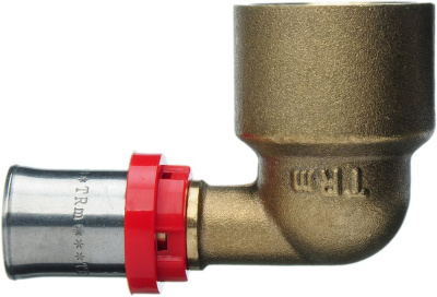 Фитинг пресс для металлопластиковой трубы Угол 16 x 3/4" Внутренняя резьба TeRma (TRm)