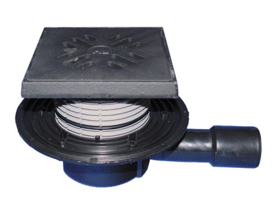 HL510NG DN 50/40 Трап с решеткой и подрамником из чугуна