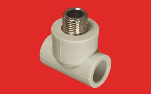 Тройник полипропиленовый 32 х1" наружняя резьба          FV-Plast Чехия (серый)        222532