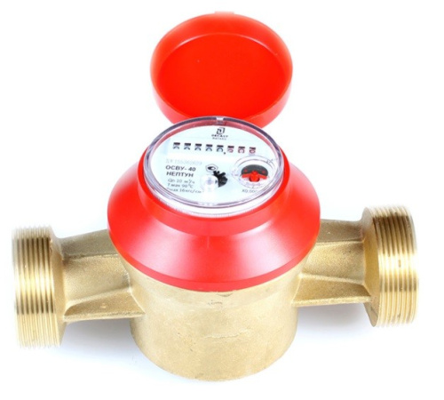 Счетчик воды ОСВУ-40 универсальный L=200 мм одноструйный, со сгонами, крыльчатый