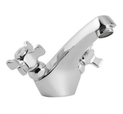 100 ROMANTIK   Смеситель для умывальника, с литым изливом 110мм с классической кран-буксой MOFEM