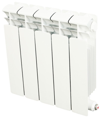 Радиатор биметаллический RIFAR Base 200 - 6 секций Боковое подключение 600 Вт
