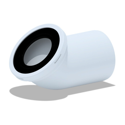 Труба фановая белая 110х45 градусов ANI  W4220				