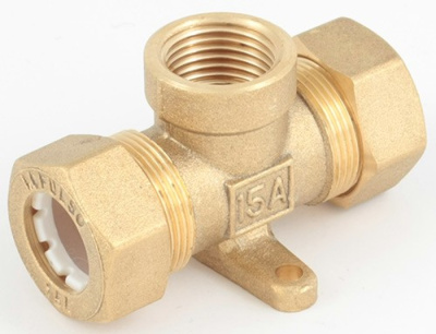 Тройник DN 15 x 1/2" x 15 KOFULSO Внутренняя резьба AW Проходная водорозетка