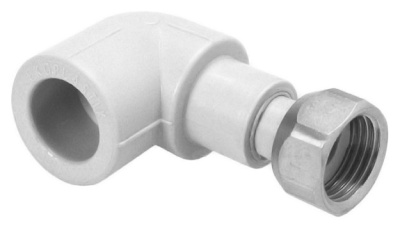 УГОЛЬНИК 90° ПЕРЕХОД С ПЕРЕКИДНОЙ ГАЙКОЙ 20x1/2" SKOM02020X