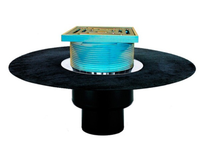 HL62BH/2 DN 125 Кровельная воронка с теплоизоляцией и гидроизоляционным полотном, вертикальная.