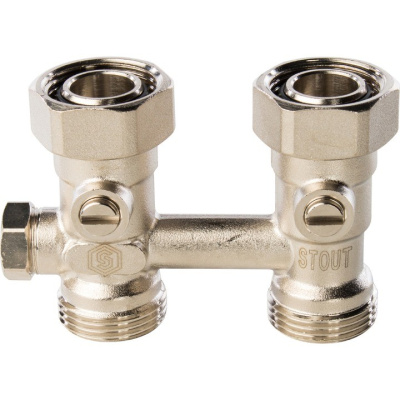 Узел для подключения радиатора 3/4 прямой для двухтрубной системы 120°С  SVH-0002-000020  STOUT