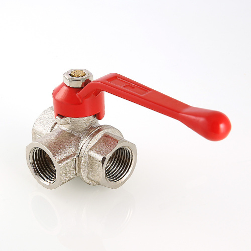 Кран шаровый трехходовой, тип Т 3/4" вн.-вн.-вн. VALTEC VT.361.N.05