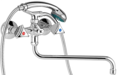 607 M PLUS  CER  Смеситель для ванны-умыв.с плос. изл 330 мм. с держ.с керамич. кран-буксой MOFEM