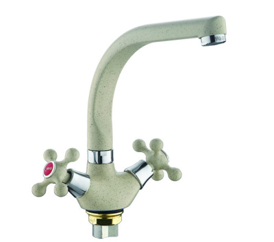 F 5408-10 Смеситель с для кухни с гайкой светло-бежевый FRAP 