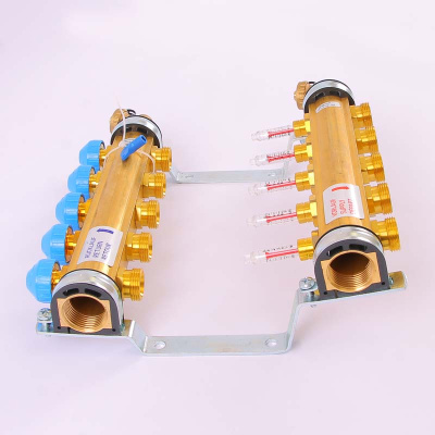 Коллекторная группа 1х 3/4" на 5 контуров с расходомерами HKV/T  WATTS теплый пол