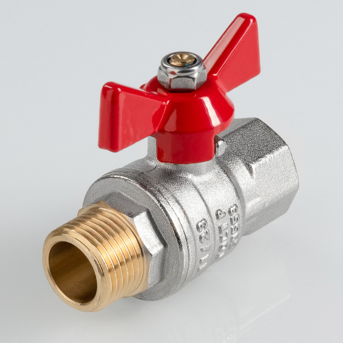 Кран шаровый ГОСТ Р 59553-2021, Бабочка рукоятка 3/4" вн.-нар. VALTEC  VT.418.N.05