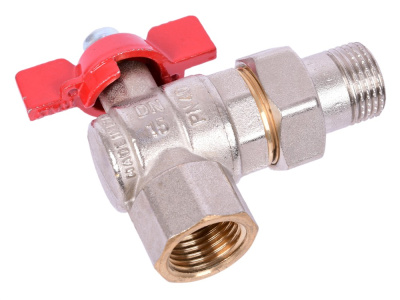 Кран шаровой ENOLGAS BASIC со сгоном угловой вн.-нар. 1/2" S.228.04