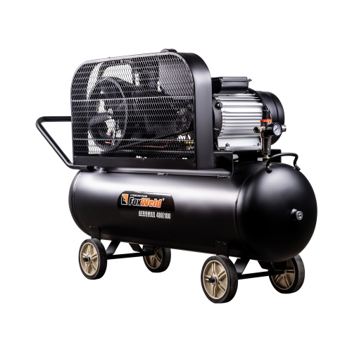 Компрессор AEROMAX 480/100 воздушный, ременной,поршневой,одноступ. 2.2  кВт / 220V 480л/мин FOXWELD