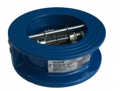 Клапан Tecofi обратный двустворчатый DN 200 PN16 диск сталь-GX5CrNiMo 19-11-2 CB3449-EPA0200